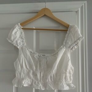 White crop top